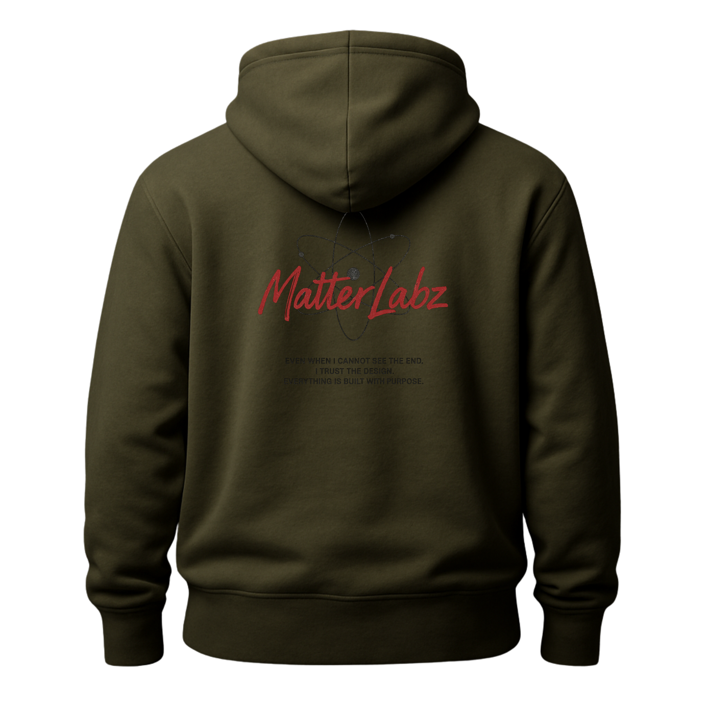 MatterLabz “Built With Purpose” Unisex Hoodie | Minimal Science-Inspired Streetwear